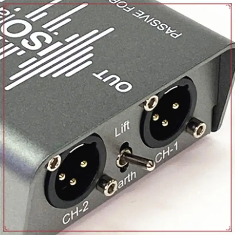 

1 PCS Passive Dual 6.35Mm To XLR Audio Stereo Signal Isolator 2 In 2 Out Eliminator Box As Shown XLR Noise Switcher For DJ Mixer