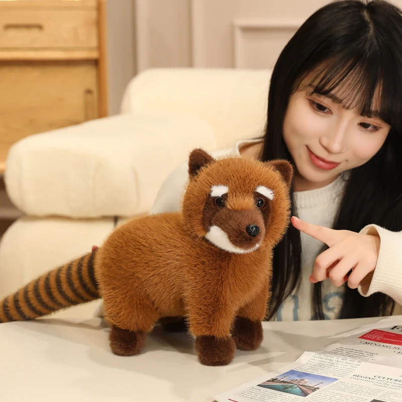 53 cm réaliste mignon raton laveur en peluche poupée Simulation raton laveur jouets de haute qualité belles poupées faites à la main enfants ornement cadeaux