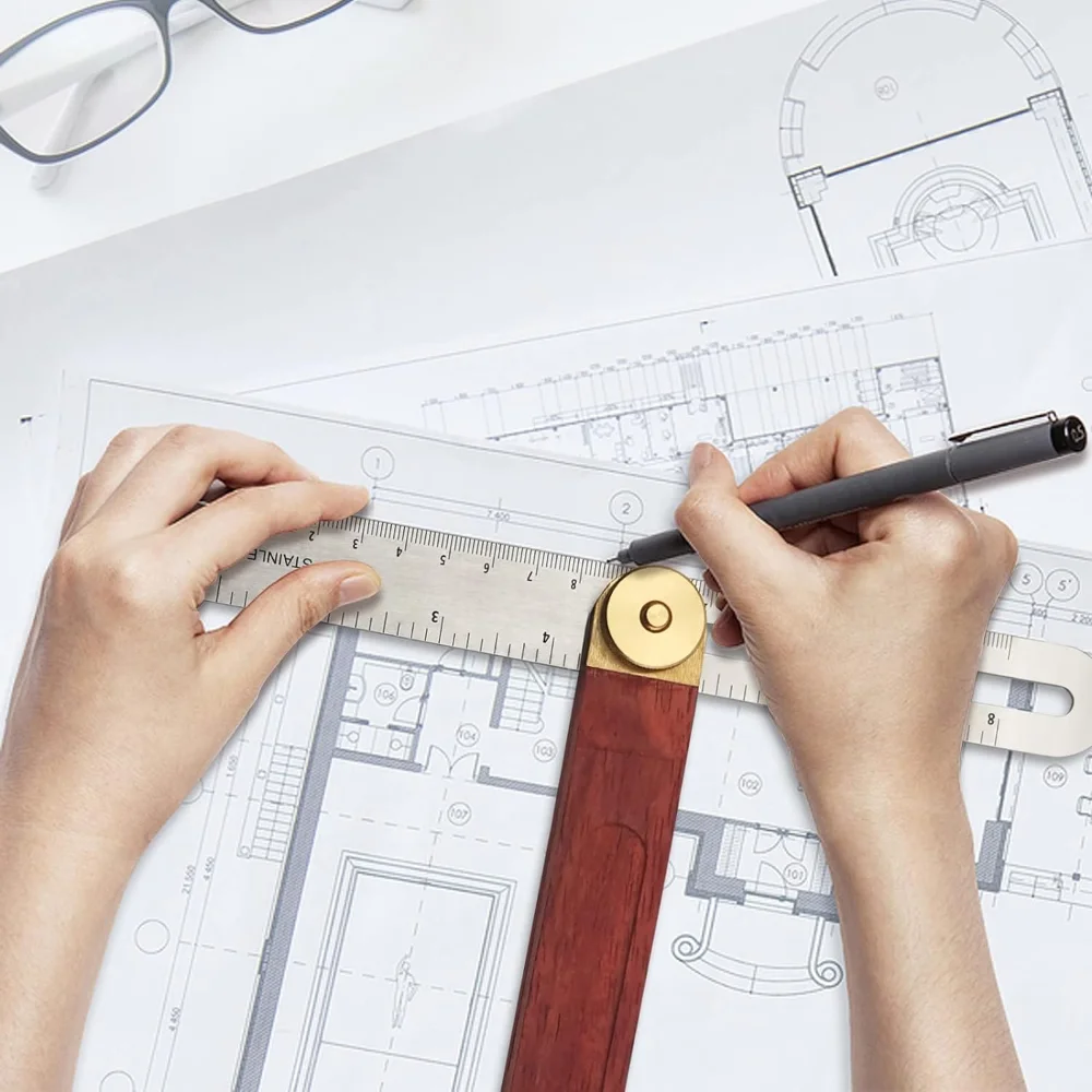 Bevel Block Gauge Woodworking Protractor Setup Blocks Height Set Aluminum Alloy for Protractor DIY Measuring Tools