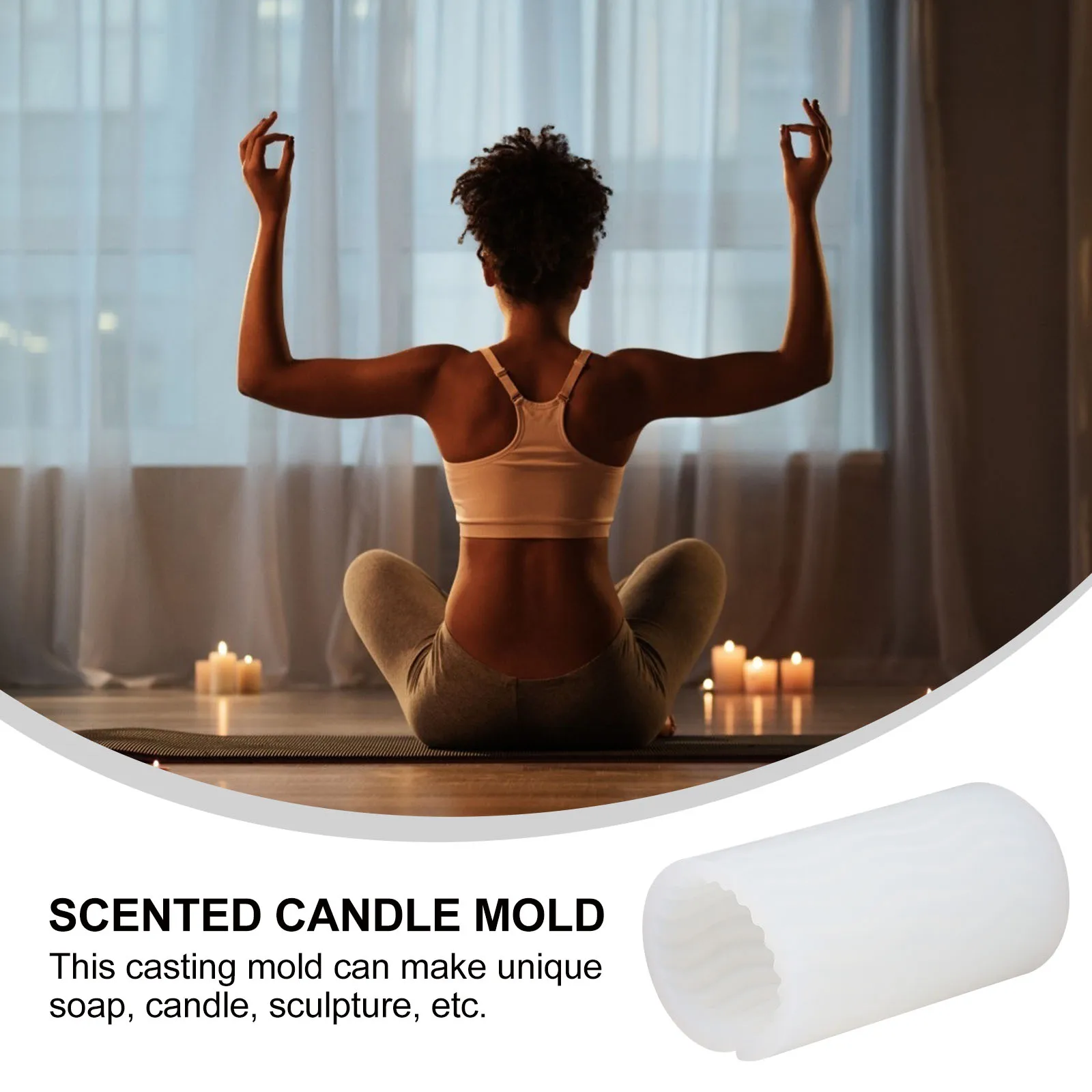 

Silicone C les Molds for DIY Scented C White Jewelry Clay Abstract Stencil Flexible Tear Resistant Casting Mold Set