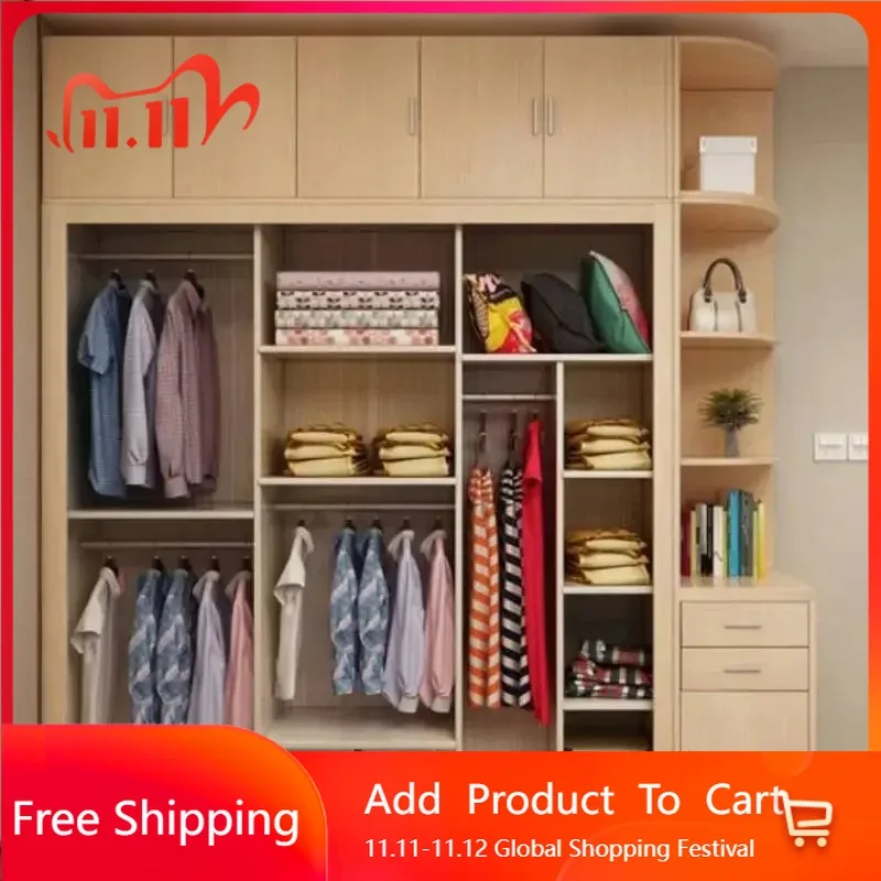 

Nordic Elegant Wardrobes Wood Drawer Unique Organize Luxury Storage Wardrobes Closet Bedroom Luxury Muebles Salon Furniture