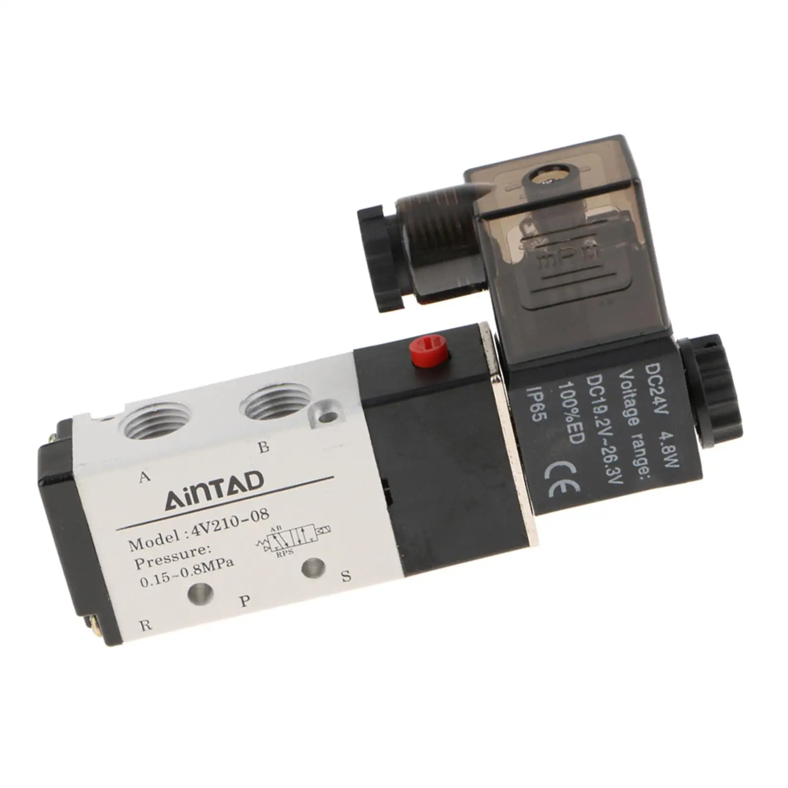Solenoid Valve 2 Position Pneumatic Air 24v Led Light Actuated Thread Hole Mechanical Valve for Machinery Equipment