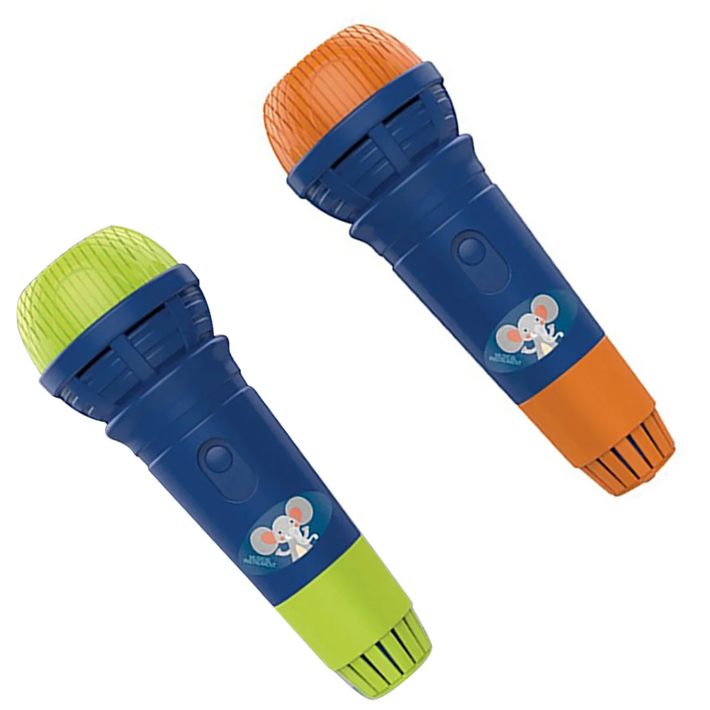 Simulated Microphone Set Bright Color Cartoon Animal Echo Microphones for Children Educational Music Partner
