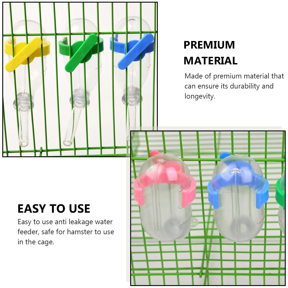 

4pcs Hamster Drinking Bowl Anti-leakage Pet Water Feeder Durable Cage Waterer for Hamsters Rabbits Pet Supplies Easy Install