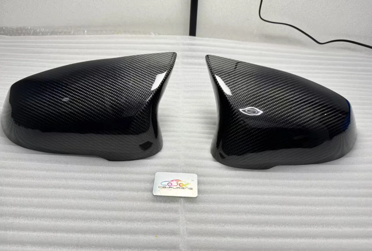 2022-2025 For BMW X1 Car Side Mirror Cap U11 U12 U22 U06 F70 F74 Wing Mirror Cover ABS+Real Carbon Fiber OX Horn Style Only LHD
