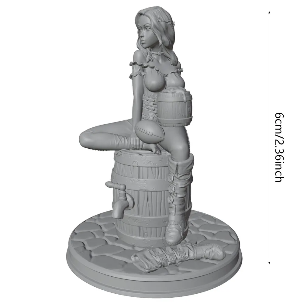Figura resina mujer rugby 1/24 kit modelo sin pintar para coleccionismo - imagen 4