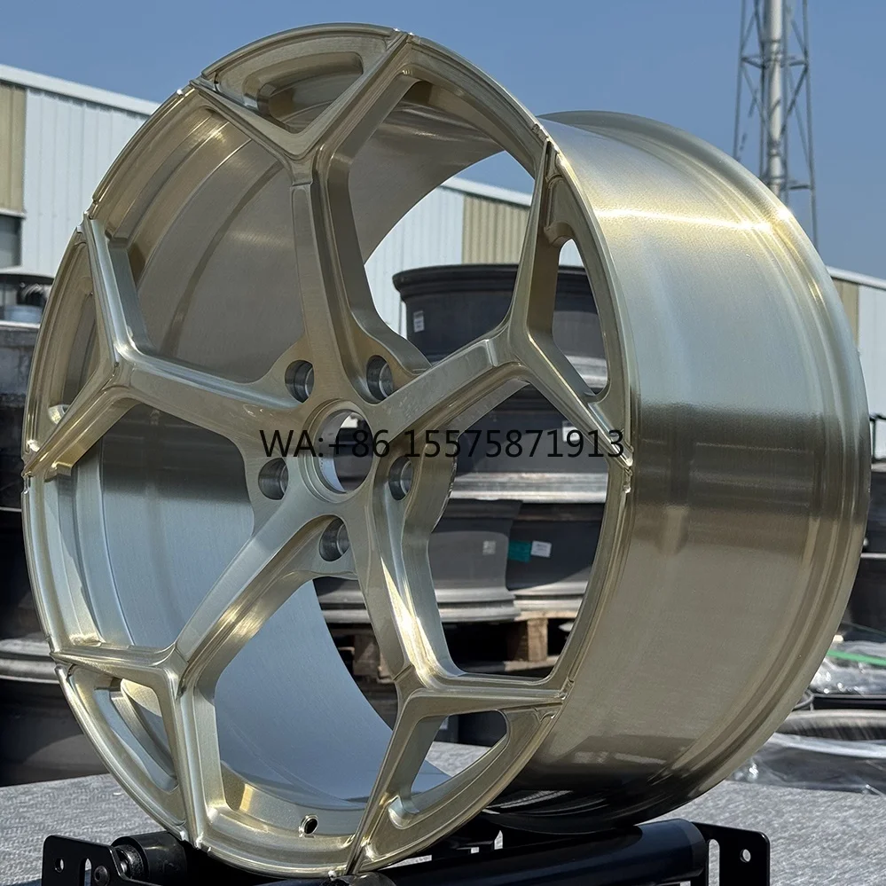 

Кованые моноблочные диски Custom Forged с вогнутым дизайном из сплава 6061-T6, матовое золото, для роскошных спортивных автомобилей Mercedes-Benz, Audi, Porsche