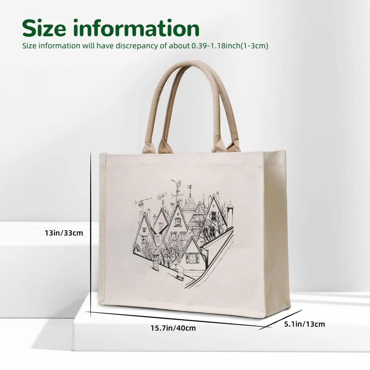 المدينة القديمة في العصور الوسطى من روثنبورغ أوب دير تابر، بافاريا، ألمانيا حمل حقيبة المتسوق حقيبة المرأة أكياس التسوق القابلة لإعادة الاستخدام أكياس قابلة لإعادة الاستخدام #5