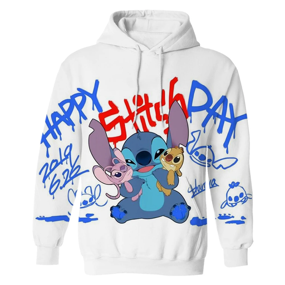 

Kawaii Stitch anime children's hoodie, autumn and winter children's warm sweater, suitable for boys and girls