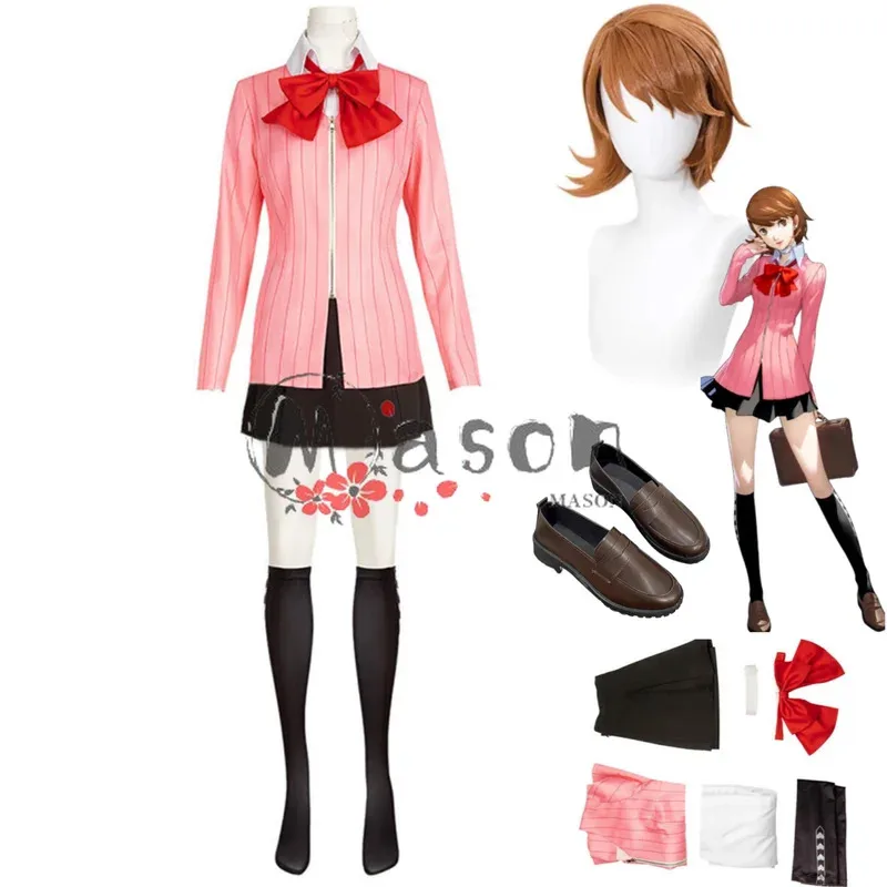 

Аниме-игра Persona 3: Dancing Moon Night Yukari Takeba, карнавальный костюм P3, милый розовый JK, униформа, женский карнавальный костюм на Хэллоуин