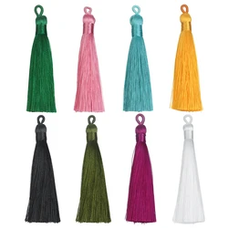 5/10PCS 8cm Polyester Silk Tassel Vertical Tassel Decoration Crafts DIY Ornament Home Decoration Sewing Curtain Accessories