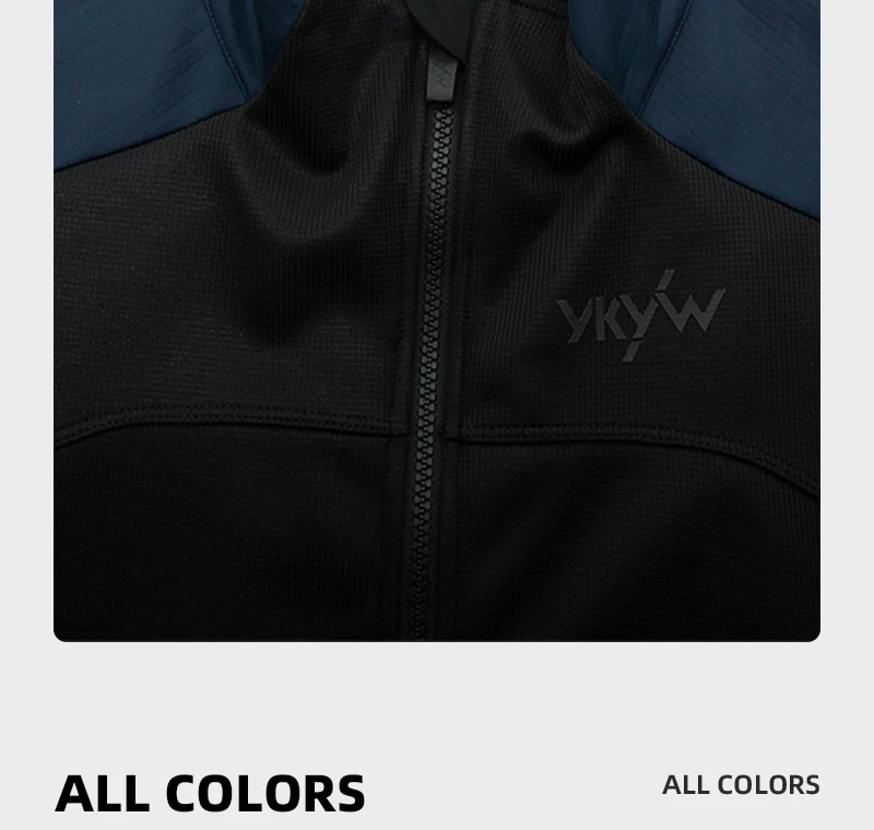 YKYWBIKE Herren-Fahrradjacke, wasserdicht, winddicht, Rennrad-Oberteile, Winter 0 ° C Thermal Fleece Fahrradtrikot Fahrradbekleidung – Detail 16