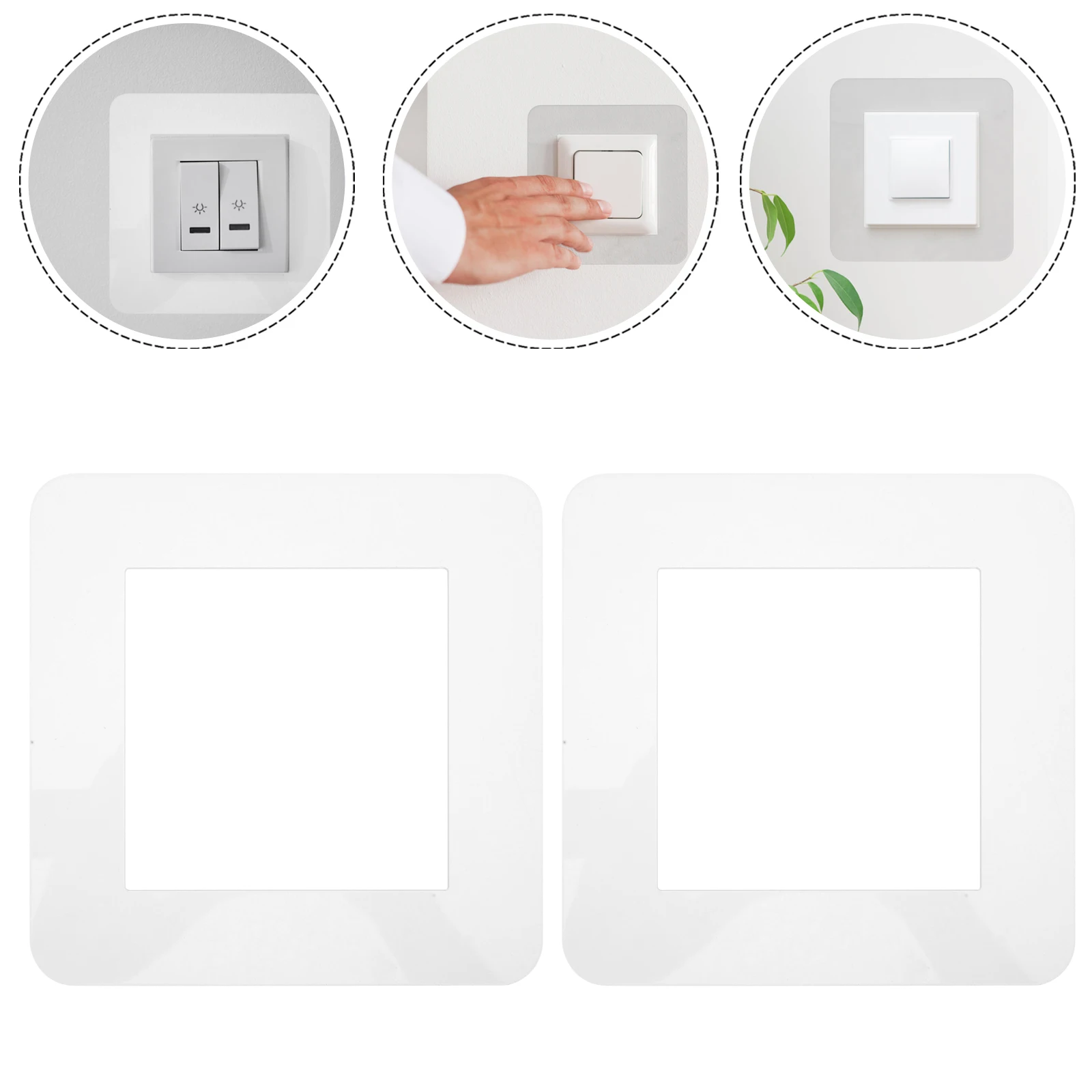 

5pcs Switch Cover Decorative Socket Panel Outlet Plate Light Covers Wall Replace Protective Stickers Home Decoration Stickers
