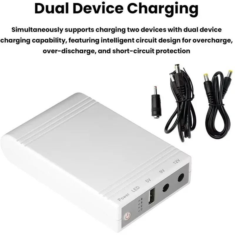 ABMH-DC 5V/9V/12V 10400Mah Mini UPS Uninterrupted Power Supply Battery For Wireless Router Optical Cat Modem Power Adapter