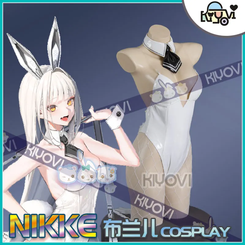 

Game NIKKE The Goddess of Victory Blanc Cosplay Costume Wig White Bunny Girl Uniform Women Sexy Bodysuits Halloween Party Outfit