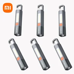 Xiaomi Mini LED Torch Light XPE COB Side Light Protable Flashlight with Hook Camping Light USB Rechargeable Zoomable Waterproof