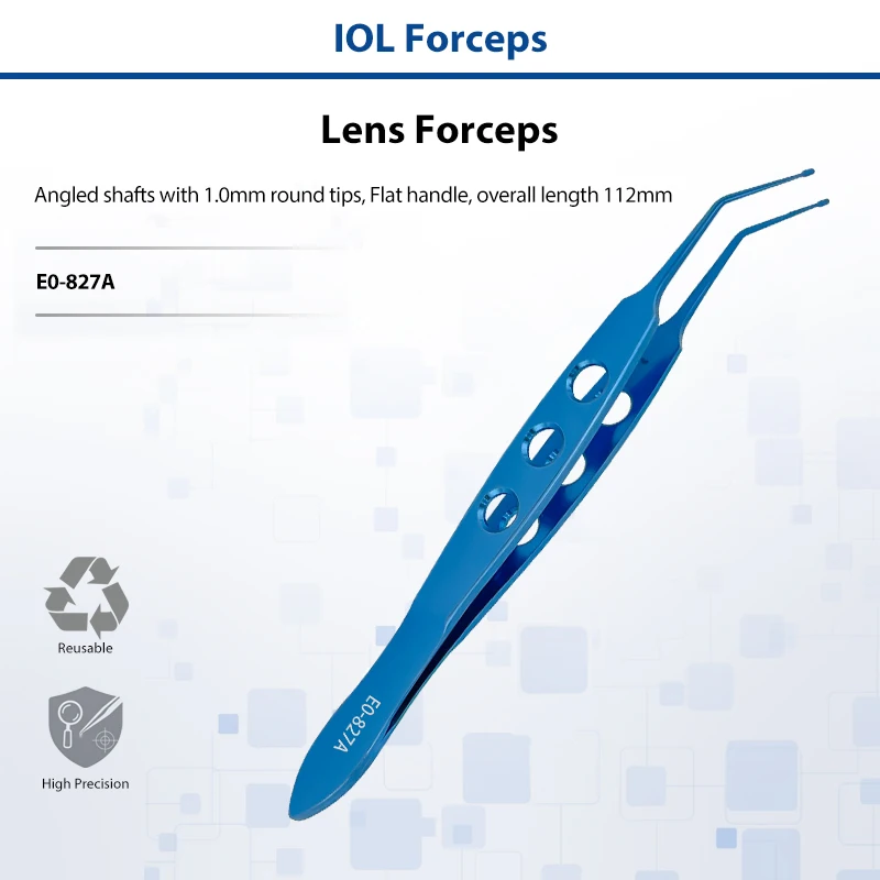 Lens Forceps Titanium Alloy Ophthalmic Micro Forceps Intraocular Lens Holding Manipulating Eye Surgical Instrument