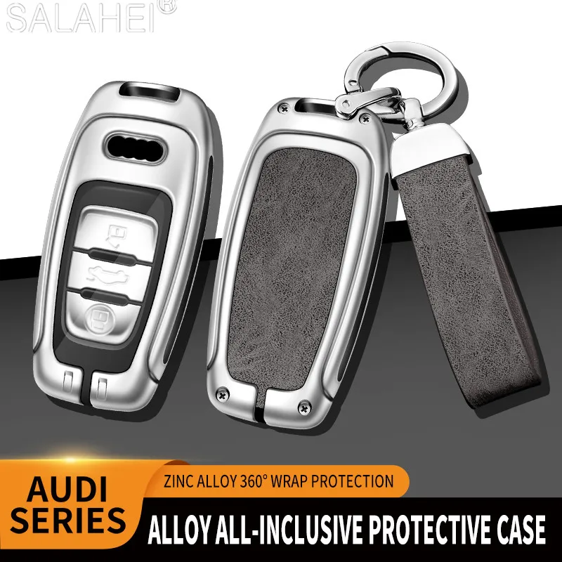 

Car Remote Key Cover Case Key Bag Shell Holder Fob For Audi A1 A3 A4 A5 A6 A7 A8 Quattro Q3 Q5 Q7 2009-2015 Keychain Accessories