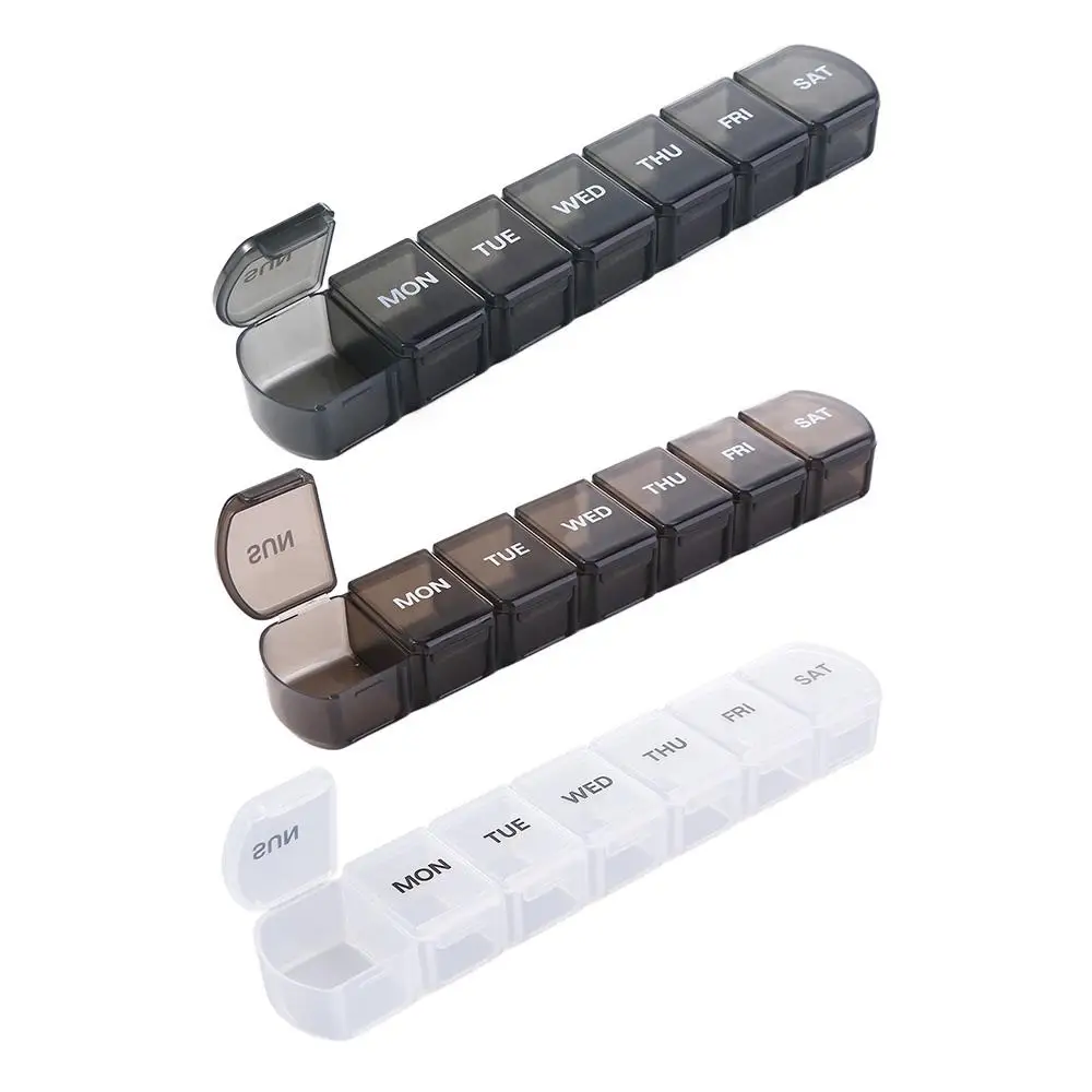 

Plastic Container Vitamins Container Plastic Medicine Boxes Mini Dispensers 7 Days Pill Storage Box Travel Pill Case