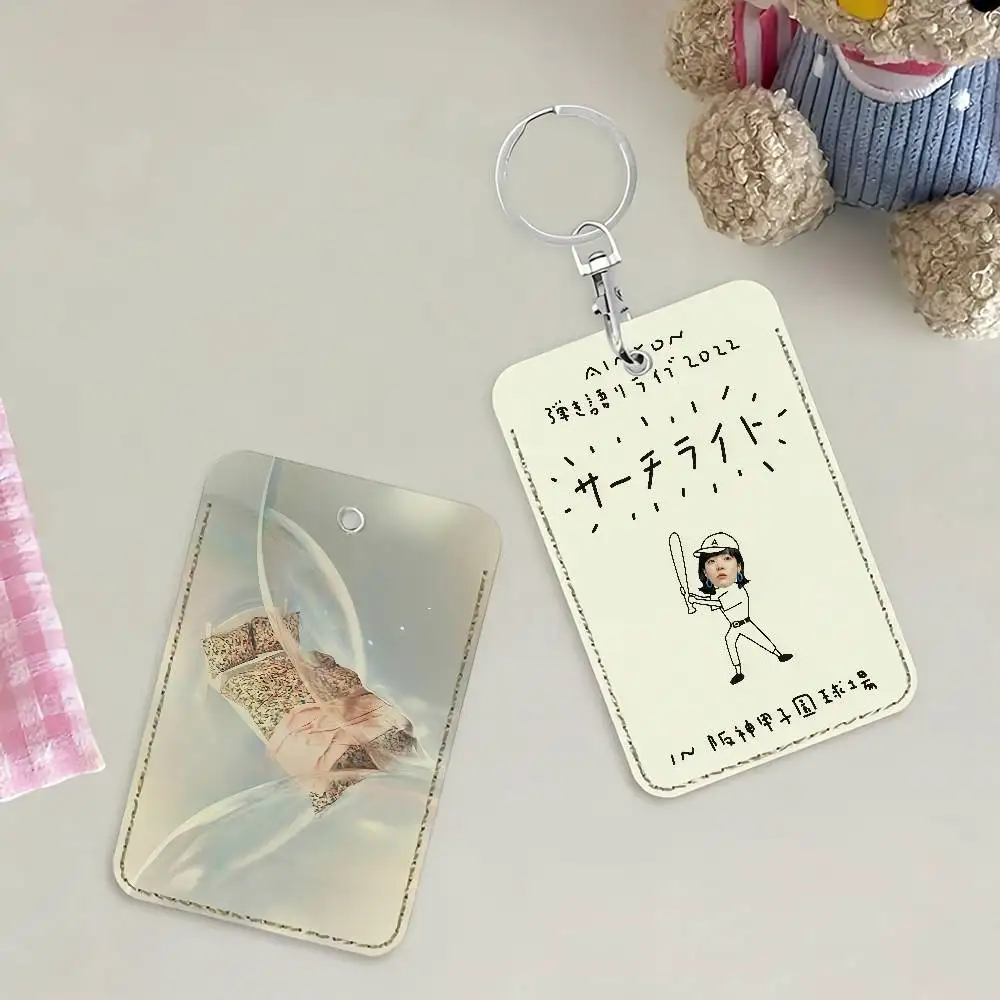 Pop Singer Aimyon Card Holder for Home Use Bank Credit Card Protective Sleeve Student ID Key Chain Cover