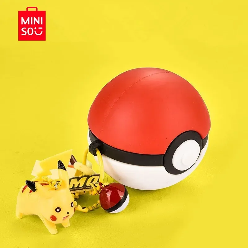 MINISO Pokemon Anime Pikachu Earphone Case For Samsung Buds Live/Pro/2 Silicone Wireless Earbuds Protective Cover With Keychain