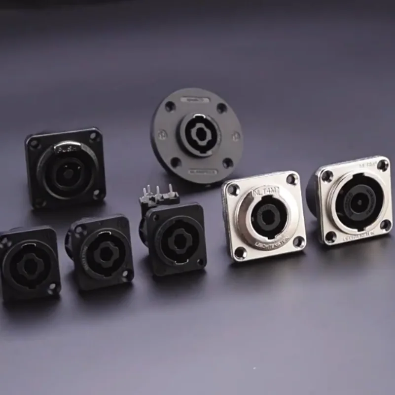 

10pcs Small square NL4MPXX four-core D-type, audio socket speaker power amplifier D-type base