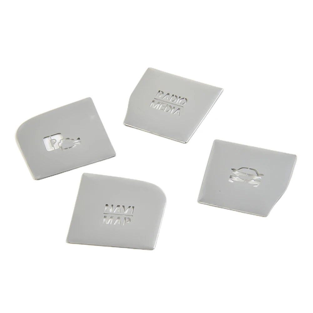 Switch Button Car Sticker 2020-2022 Aluminum Brand New High Quality Silver Auto Accessories Decoration Stickers