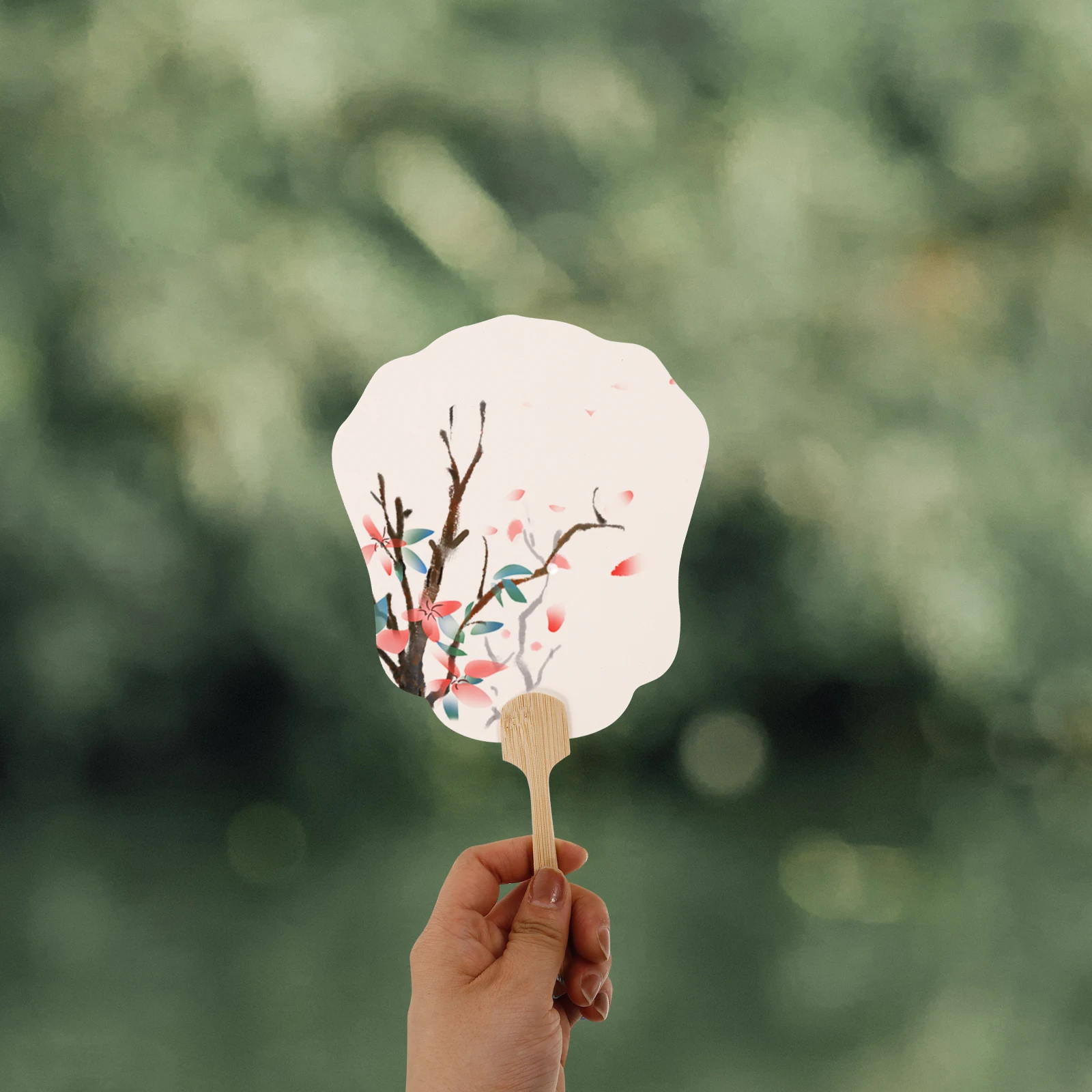 

5 Pcs DIY Vintage Handheld Blank Art Children Painting Painting Diy Paper Fans Handheld Blank Paper Fans Craft