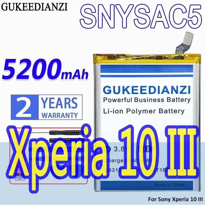 

SNYSAC5 5200mAh For Sony Xperia 10 III 10III X10III SO-52B SOG04 XQ-BT52 A102SO Smartphon Batteries