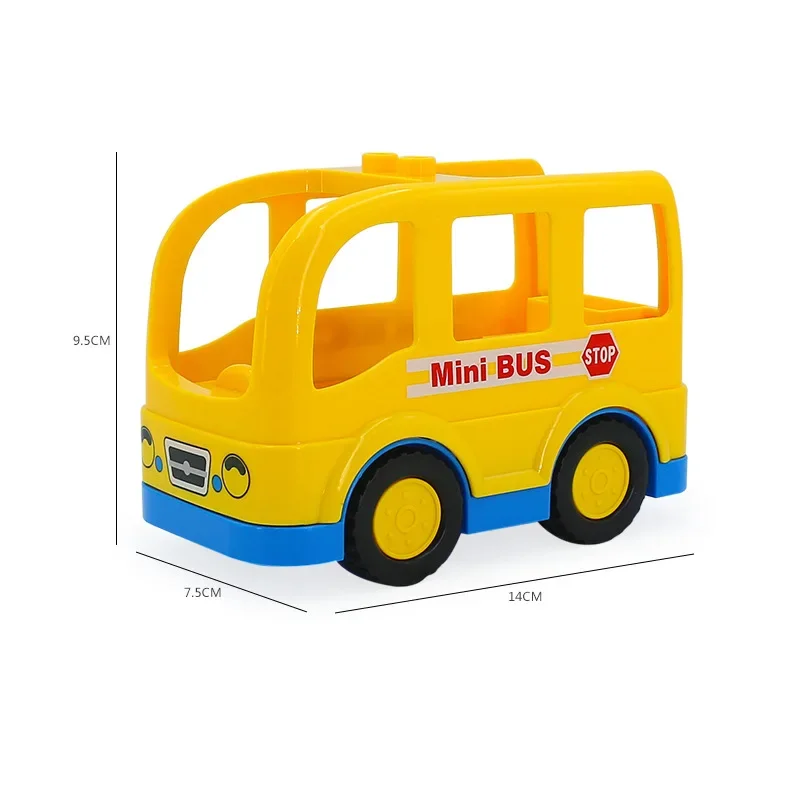 Compatible Big Building Blocks Transportation Bus Train Princess Car Accessories Large Bricks Kids Assembly Toys Party Gifts