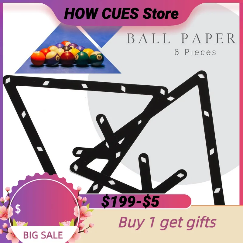 High-Tech Nanomaterial Ball Holder for 8, 910 Ball Paper, Magic Rack, Cue Accessory, Kick-off Film, Newly, 6Pcs per Bag