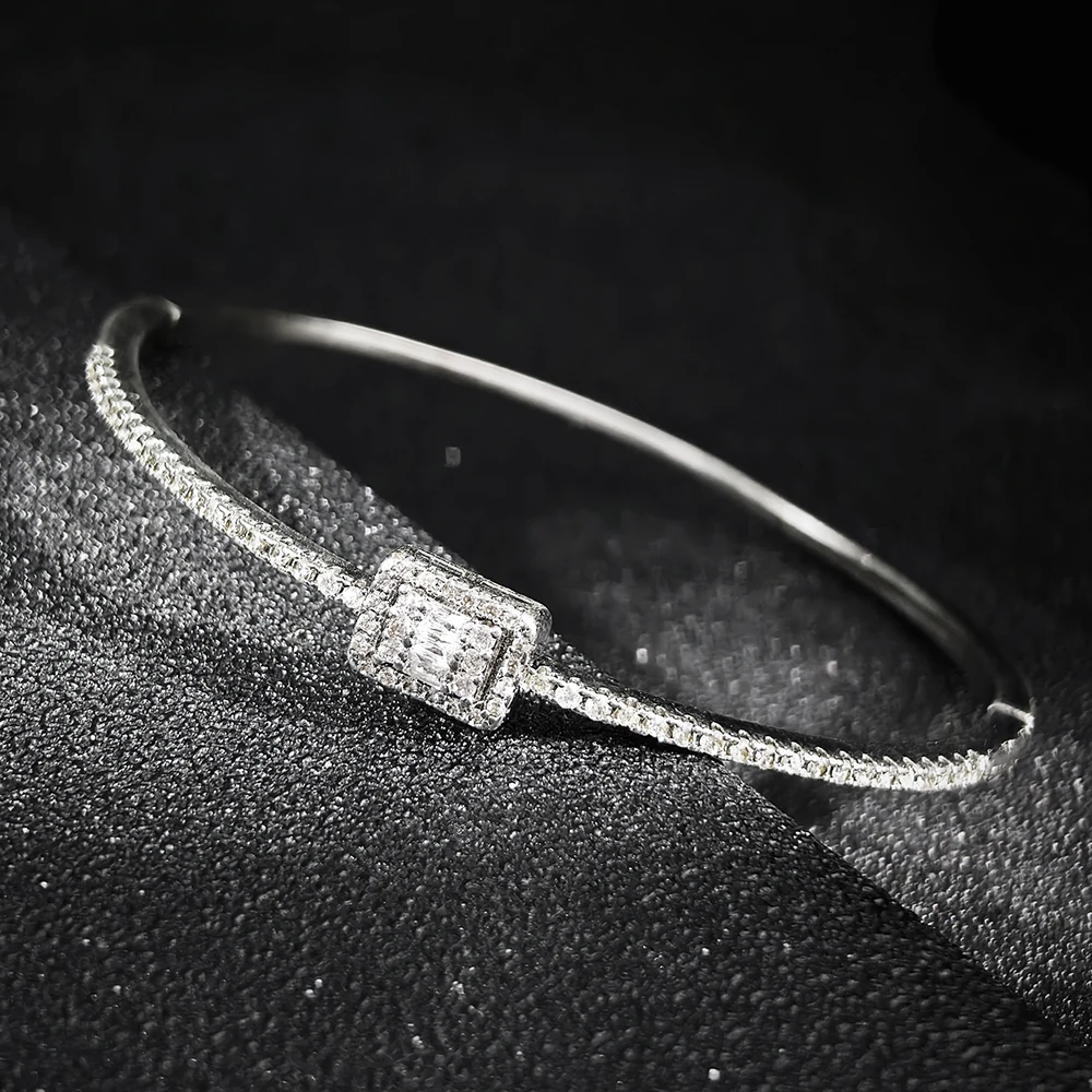 New Arrival Luxury Rectangle Bracelet Bangle for Women Anniversary Gift Jewelry Wholesale S8058