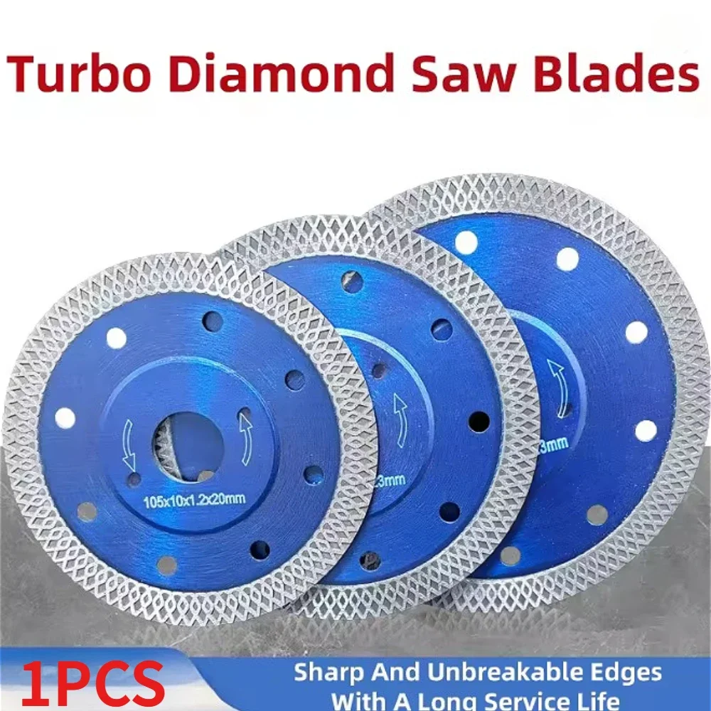 

105MM/115MM/125MM Turbo Diamond Saw Blade Granite Marble Cutting Disc Porcelain Tile Ceramic 3 Size Angle Grinder