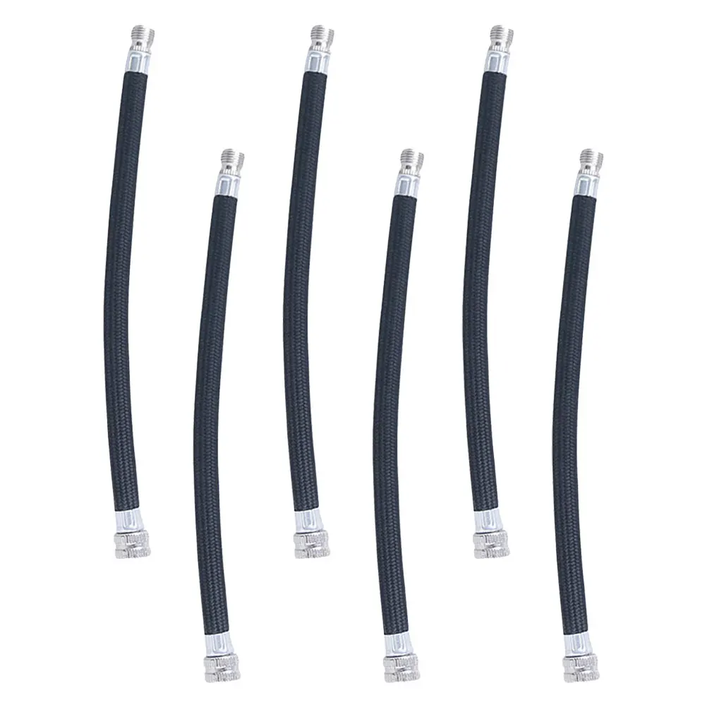 

6pcs Bike Hose Compact Lightweight Extension for Mountain Road Bikes Tire Bicycle Pump Extension Hose Inflator Portable Storage