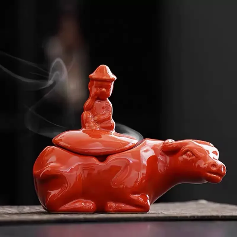 Cute Crab Ashtray Living Room with Lid Anti Fly Ash Ceramic Cigar Ashtray Decoration Chinese Home Decoration Art Friend Gift view 6