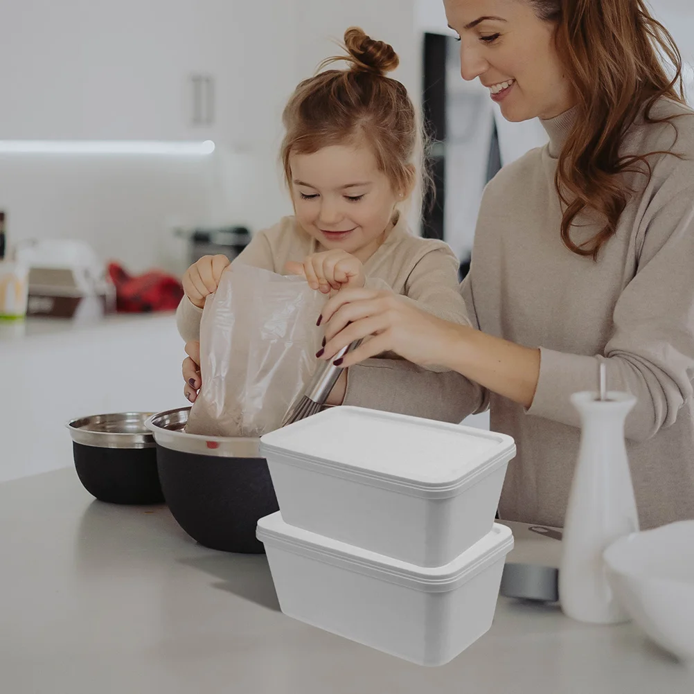 

Ice Cream Freezer Container Cube Box Refrigerator Freeze Meat Noodle Storage Box Dessert Vegetable Preservation Box kichen tool