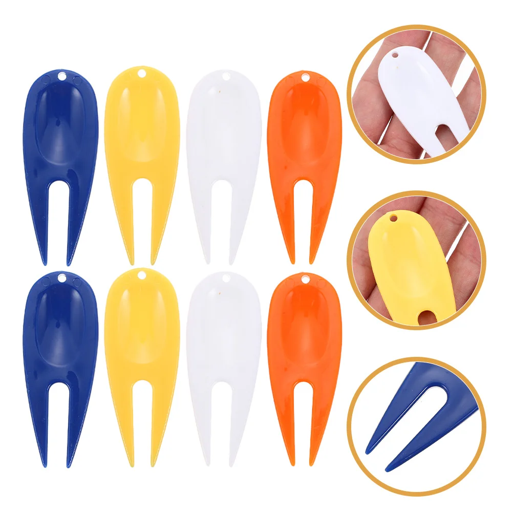 

8Pcs Golf Divot Repair Tool Compact Lawn Fixing Fork Wear-Resistant Portable Golf Accessories for Outdoor Course Performance
