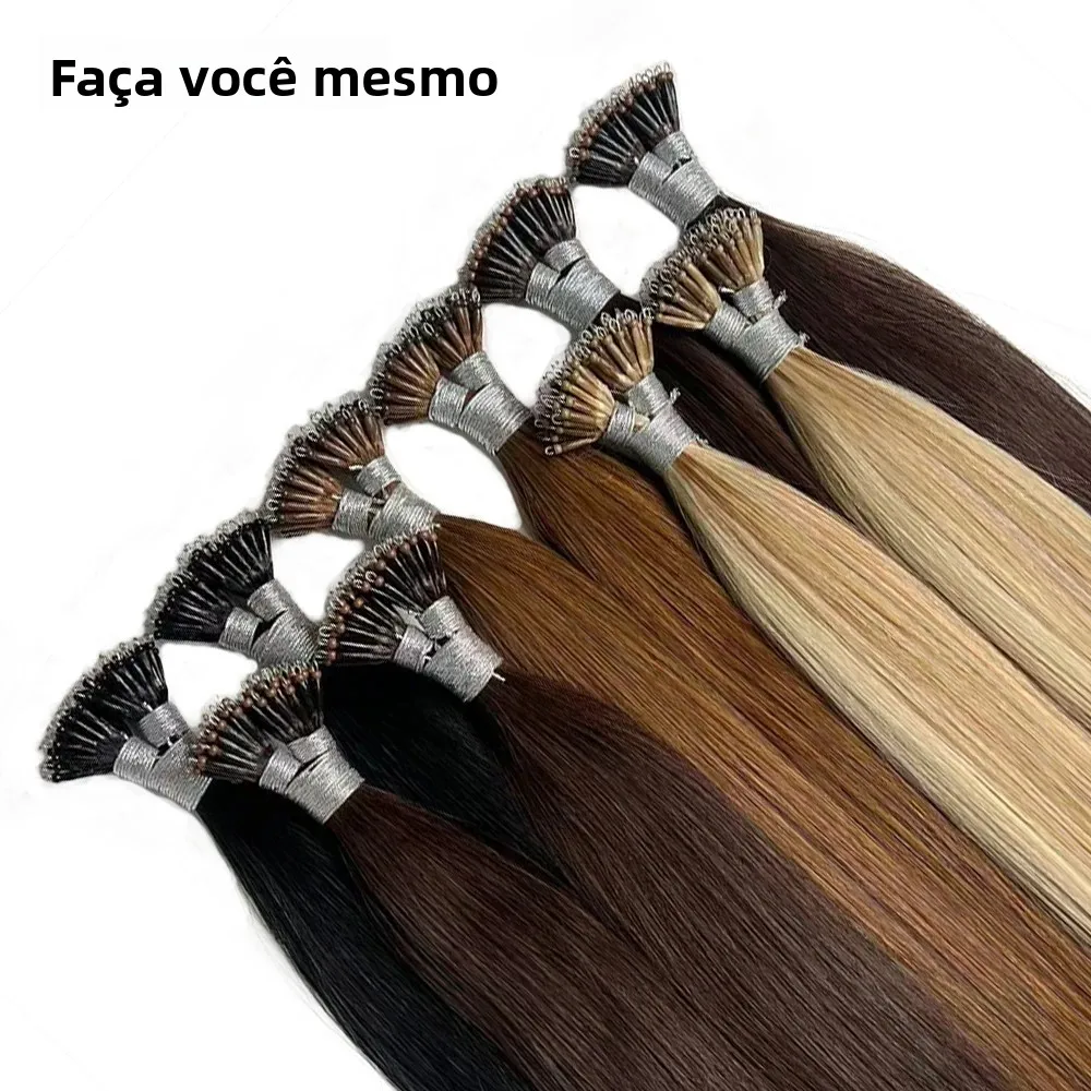 diyomo-ストレートブラジル人レミーヘアエクステンションナノリングマイクロリンクカプセルケラチン融合ヘアエクステンション理髪用