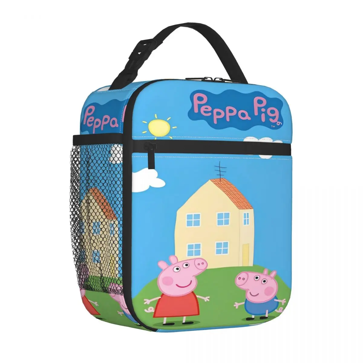 Peppa Pig Family Product geïsoleerde lunchtas voor picknickvoedseldoos Lekvrije thermische koeler lunchboxen