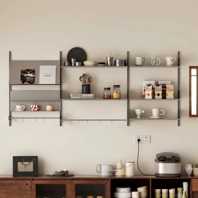 

Metal wall rack Stainless steel display rack Display Living room Kitchen storage shelf Bookshelf Multi-layer