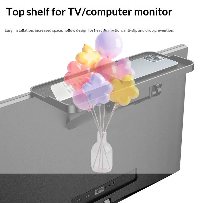 

1Pc Adjustable Desktop Stand Foldable TV Screen Top Shelf Computer Monitor Box Router Office Set-Top Box Player Stand