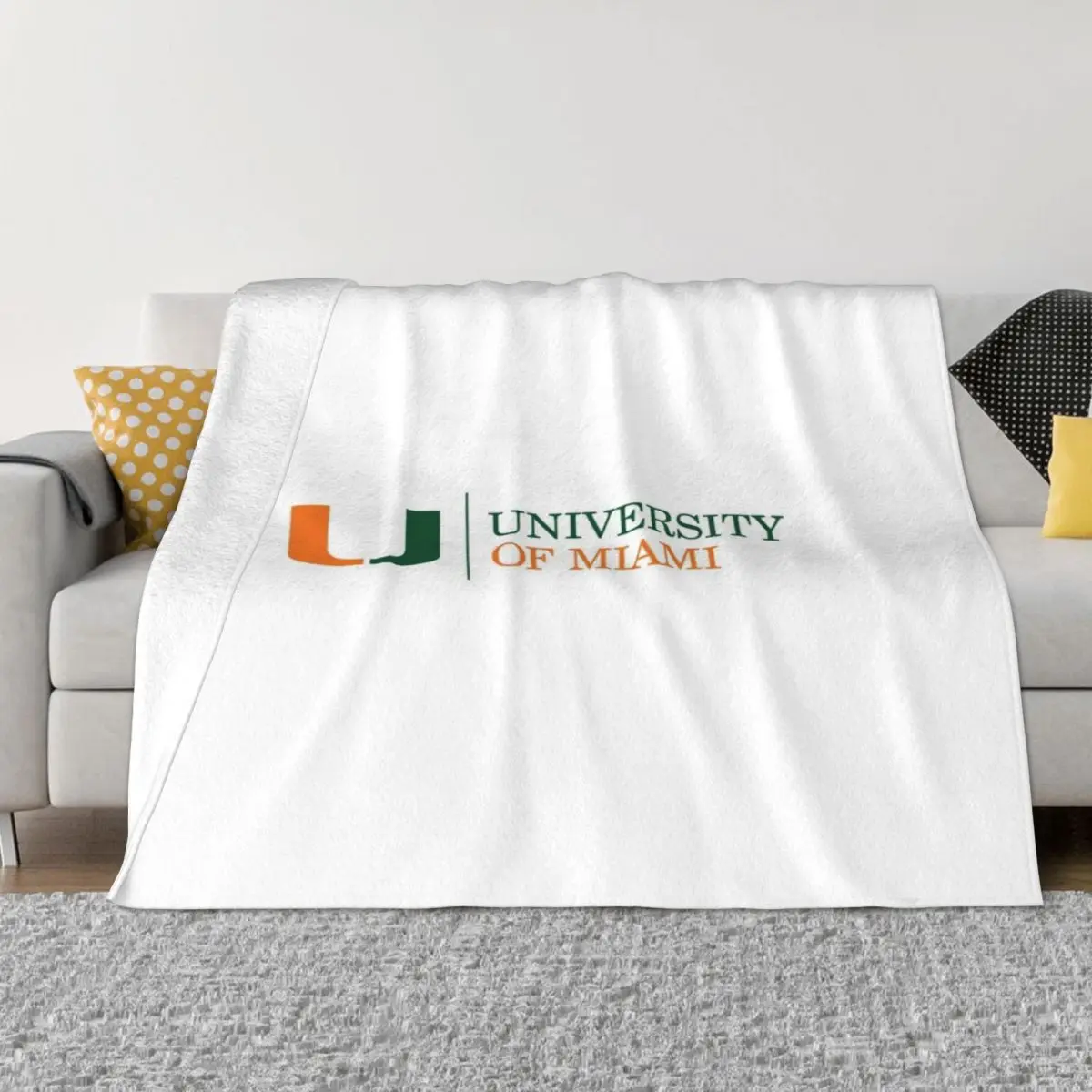 

University of Miami law Throw Blanket Luxury Brand Blanket bed plaid Baby Blanket