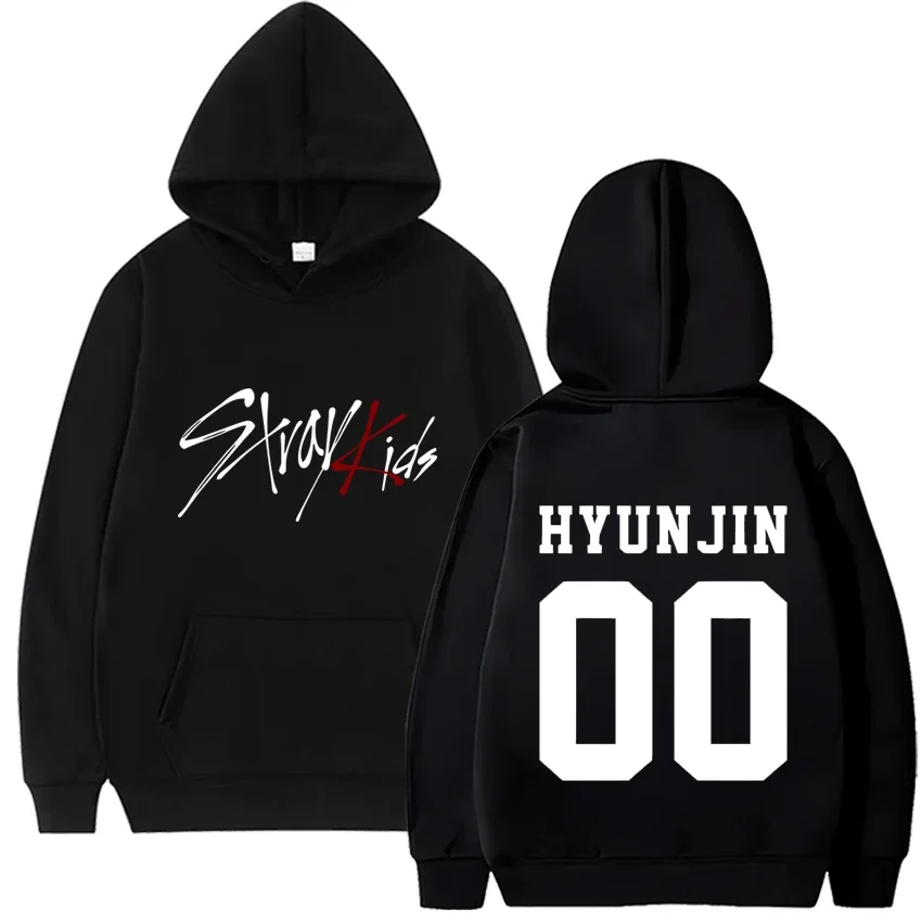 Trend Kpop Stray Kids  SKZ Hooded sweatshirts Men Women Fleece Straykids Seungmin FELIX HYUNJIN JEONGIN MINHO Printed Hoodie