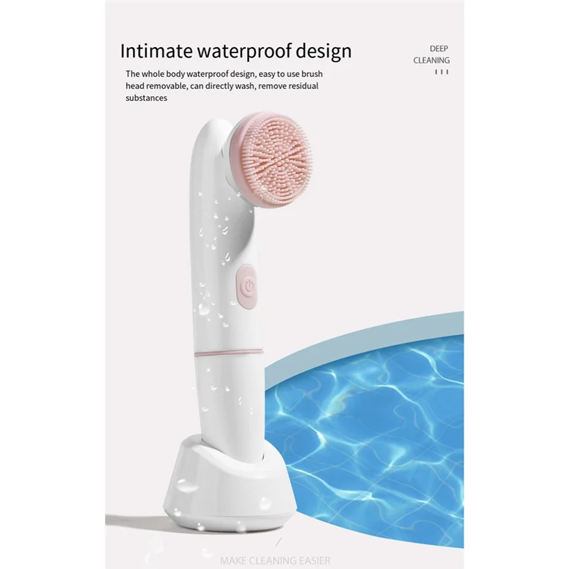 A97G Electric Silicone Facial Cleansing Brush Skin Care Peeling Blackhead Removal Pore Cleanser Face Massager Device