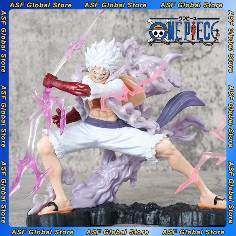 

New 18cm ONE PIECE Anime Peripherals Monkey D. Luffy Figure Holding Lightning Model Desktop Decoration Ornaments Gifts Toys Kids