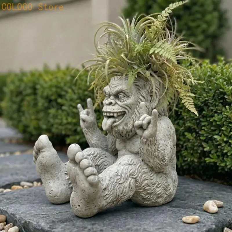 Large Bigfeet Succulents Pots,Indoor/Outdoor Bigfeet Planter,Unique Cactuses/Bonsais Resin Flower Pots Garden Home Decors D0LD