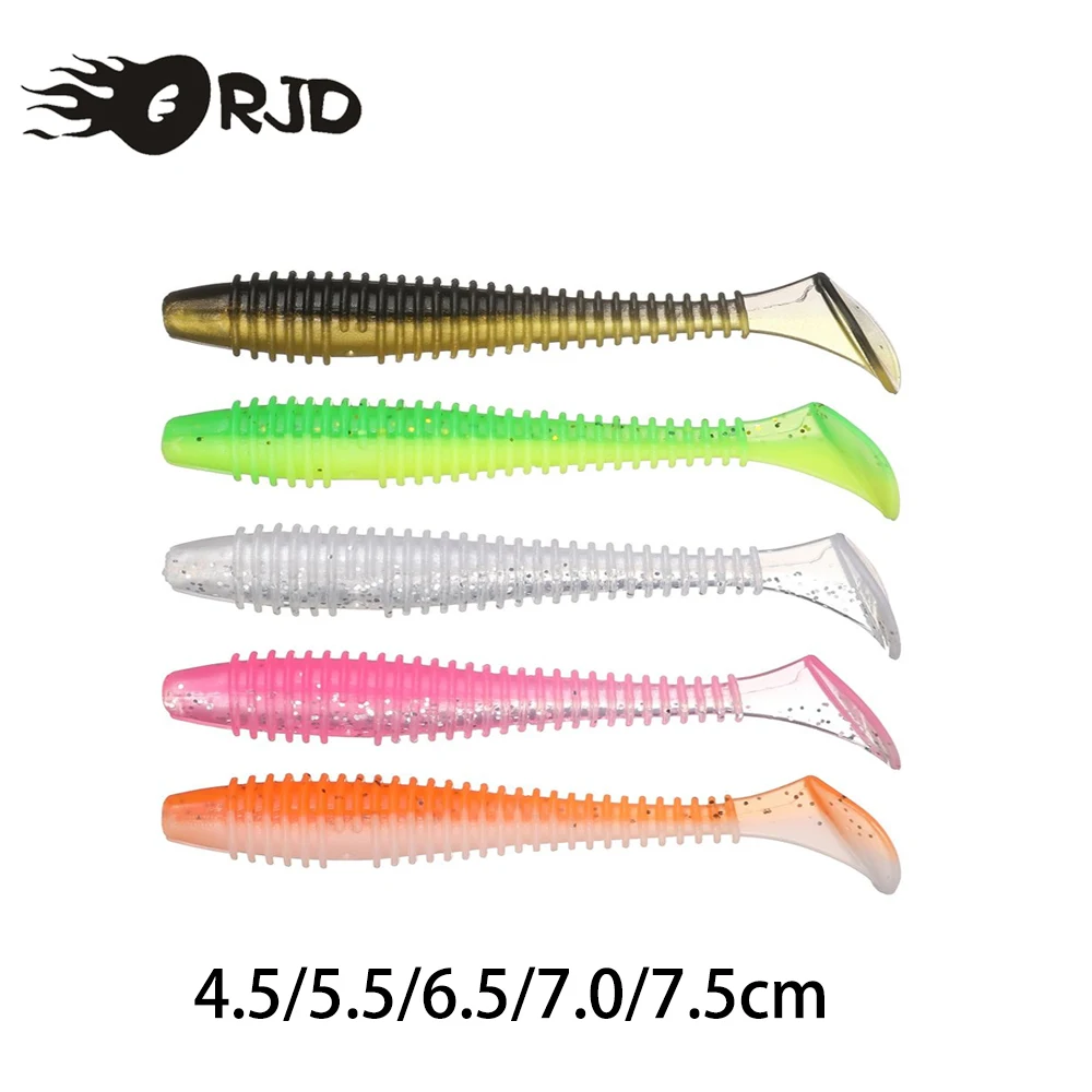 

ORJD Double Color Fishing Lures Colorful Wobblers Carp Silicone Artificial Soft Lifelike Swimbaits Fishing Track Accessories