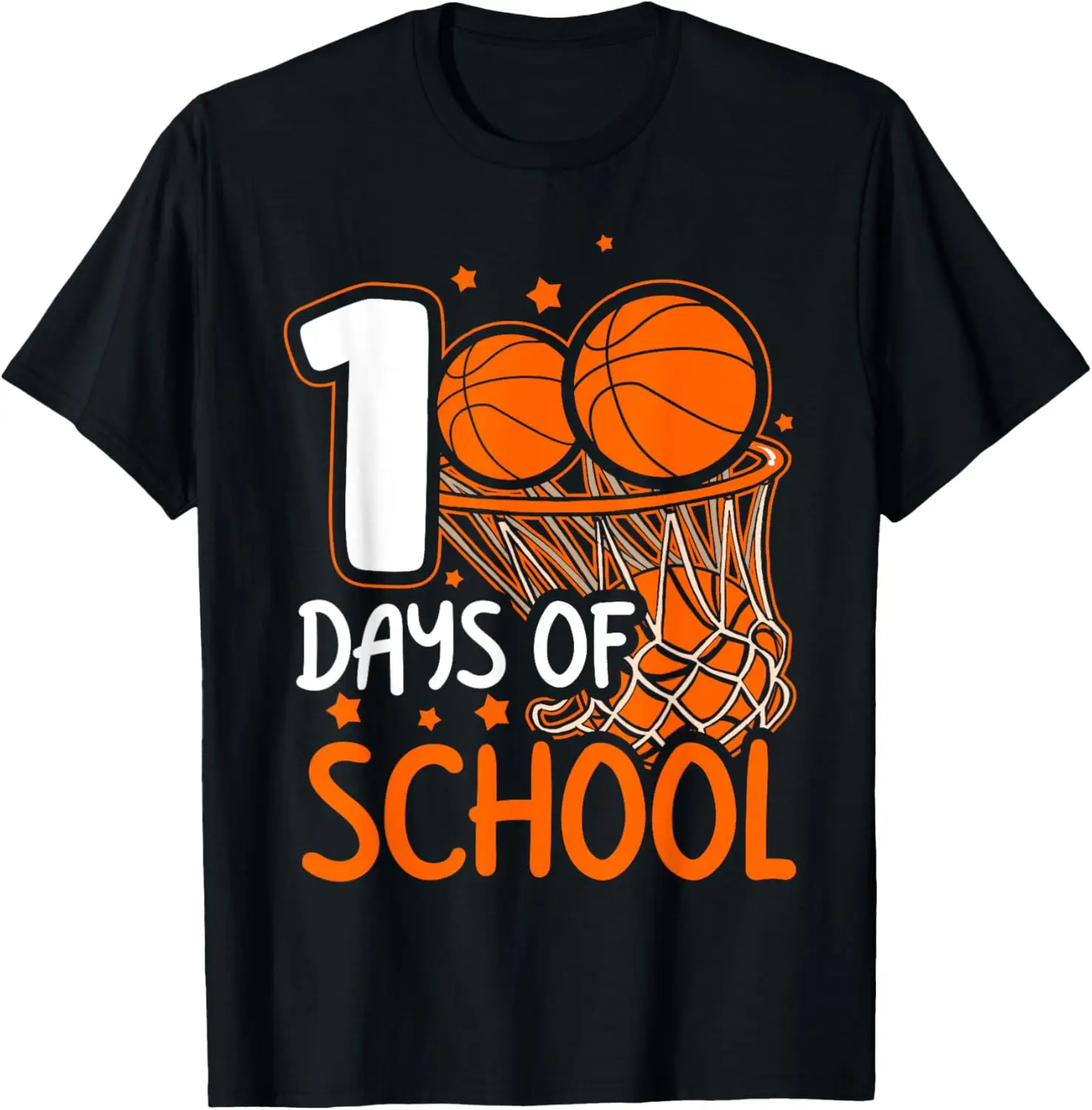 100th Day of School Basketball Kids 100 Days Of School T-Shirt