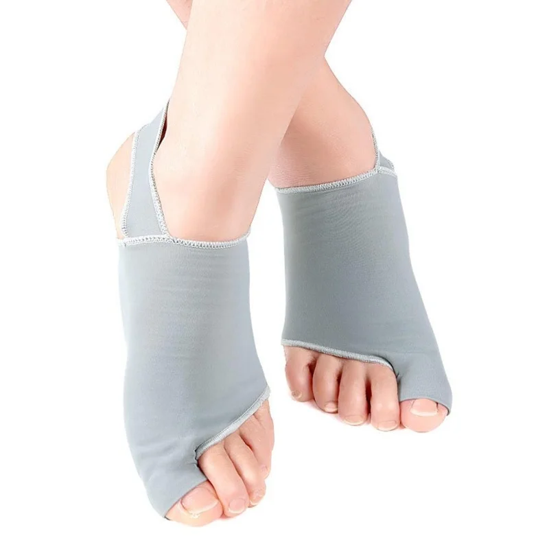 

1 Pair 2 In 1 Arch Support Sleeve Brace Big Toe Hallux Valgus Corrector Ankle Arch Brace Wrap With Pads For Flat Feet