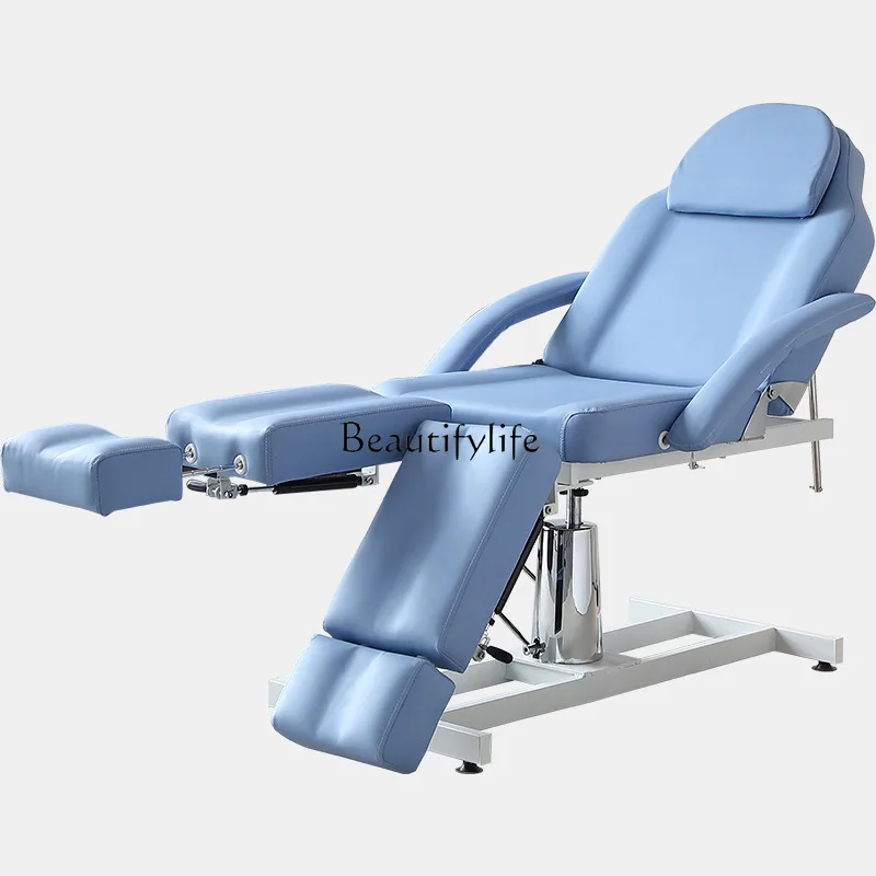 Beauty salon special hydraulic lifting multi-function split leg embroidery beauty chair